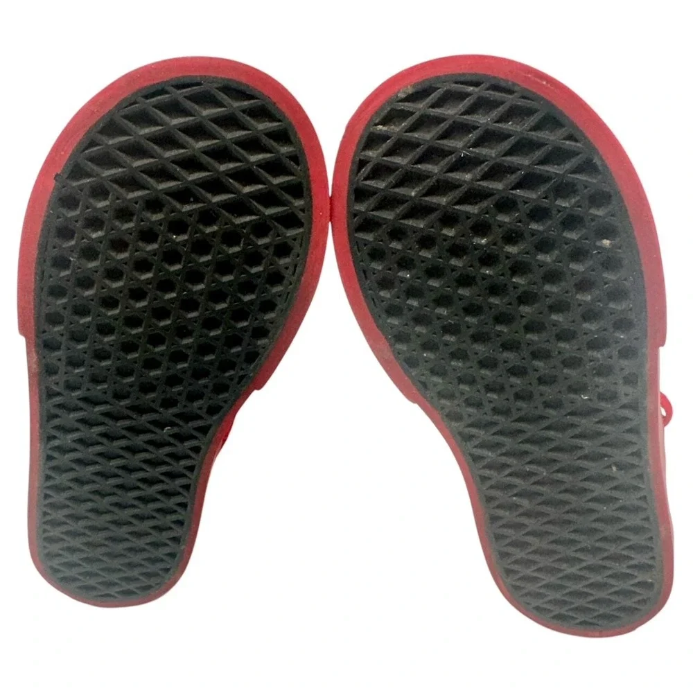 Vans Off‎ the Wall Authentic True Red/Black Toddler Baby Shoes Size 9 Rare